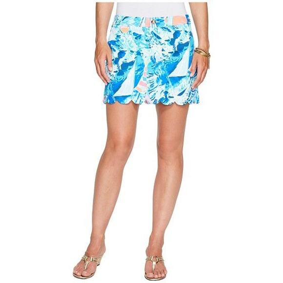 Lilly Pulitzer Dresses & Skirts - Lilly Pulitzer Colette Blue Ibiza Cabana Cocktail Knit Skort 00